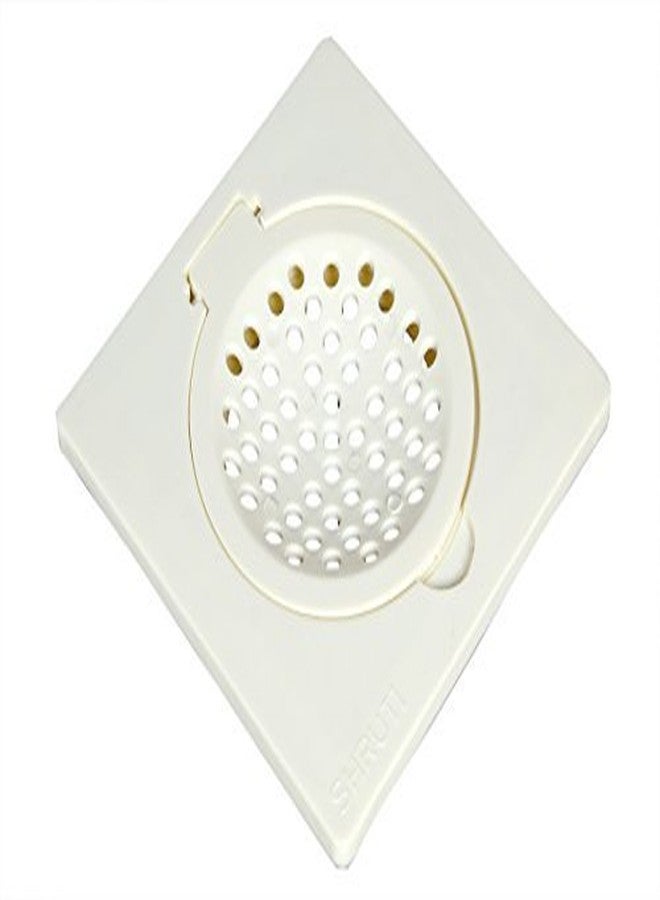 شروتي شبكة تصريف مياه الأمطار من مادة PVC من SHRUTI مقاس 6 بوصات × 6 بوصات، شبكة تصريف مياه الأمطار، فتحة تصريف المياه، شبكة أرضية مع مجموعة أكواب فلتر - عاجي (1271، 1273، 1274) - Image 2